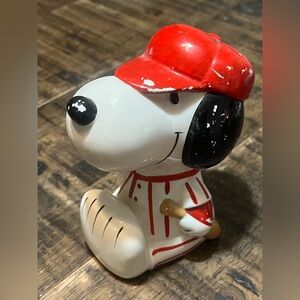 Snoopy Baseball Figurine - Red and White